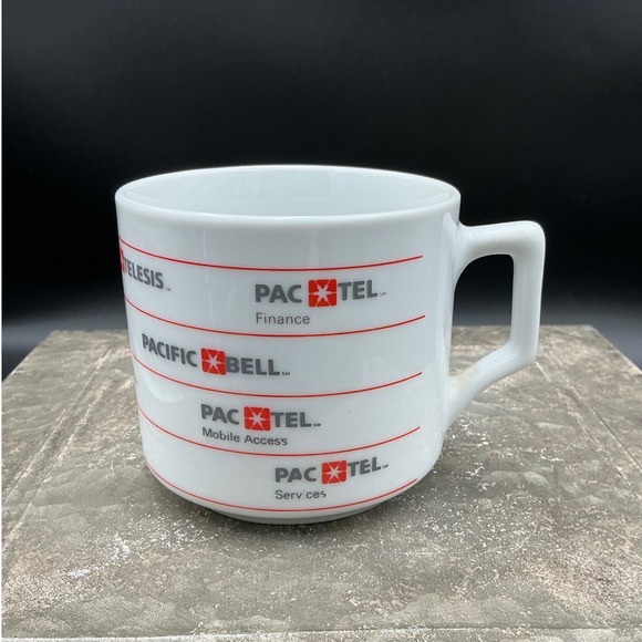 Pacific Telesis Group Other - Vintage Pacific Telesis Group PacTel Pacific Bell Ceramic Coffee Mug White